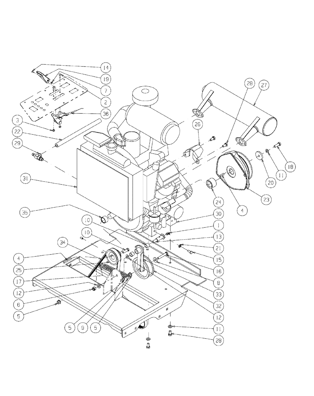 Kawasaki Engine Assembly Diagram and Parts List for M60-KW LC-53AJ8CT6050-29HP-LC-DFI Cub Cadet Lawn Tractor